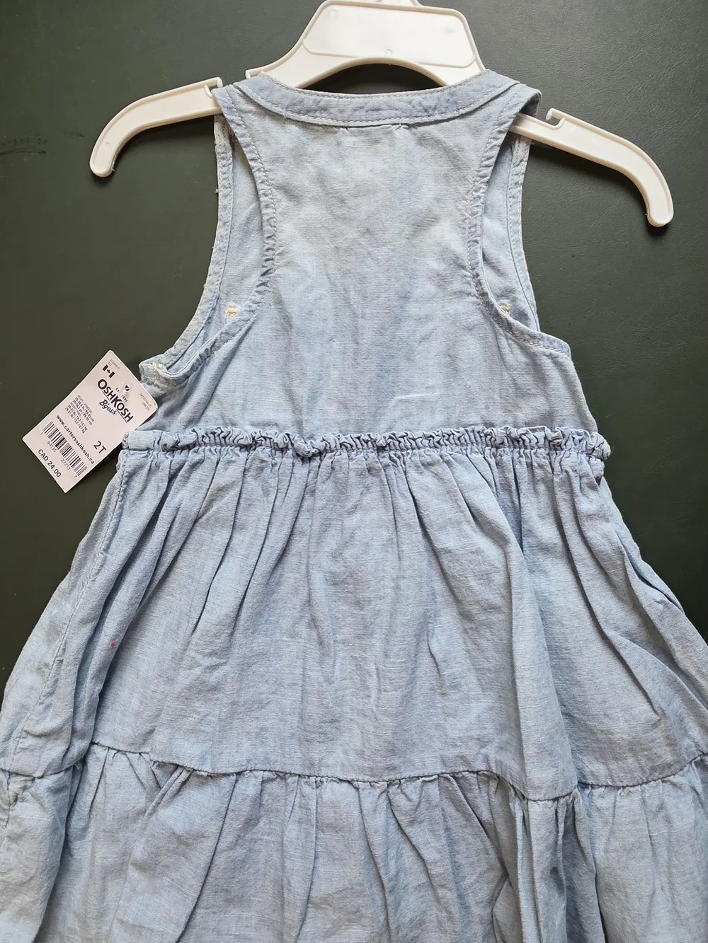 OshKosh B'gosh Light Blue Denim-Look Sleeveless Girls' Dress
